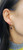 Claret French Back Earring in Silver
