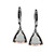 Claret French Back Earring in Silver