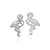 Flamingo Origami Earring
