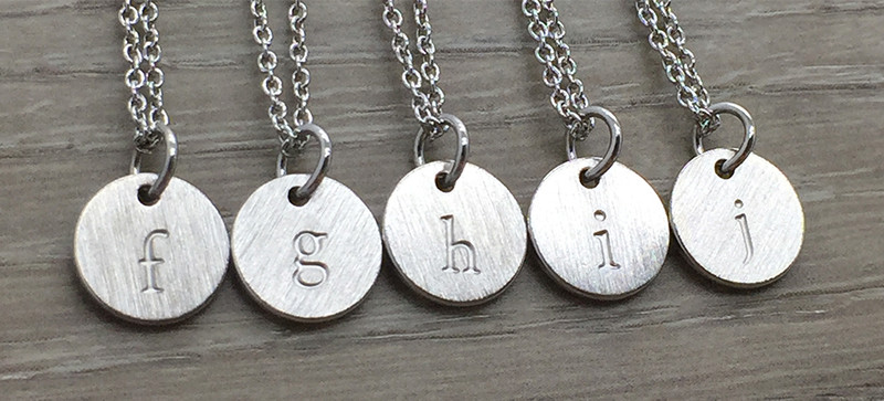 Lowercase Monogram on Belcher Chain Necklace in Silver - FAB Accessories  Inc.