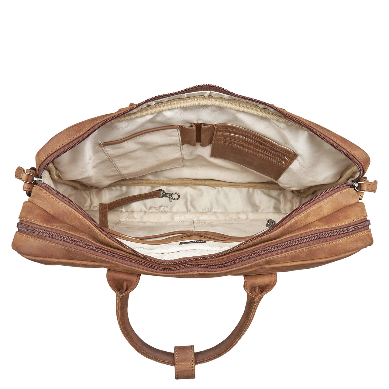 Hayden Leather Computer Briefcase Concealed Carry with RFID Protection