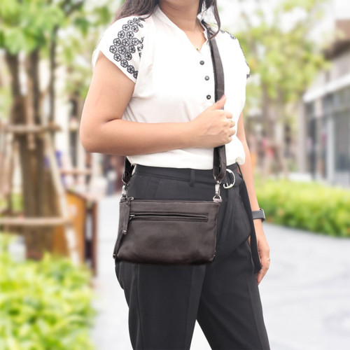 Amelia Leather Concealed Carry Crossbody