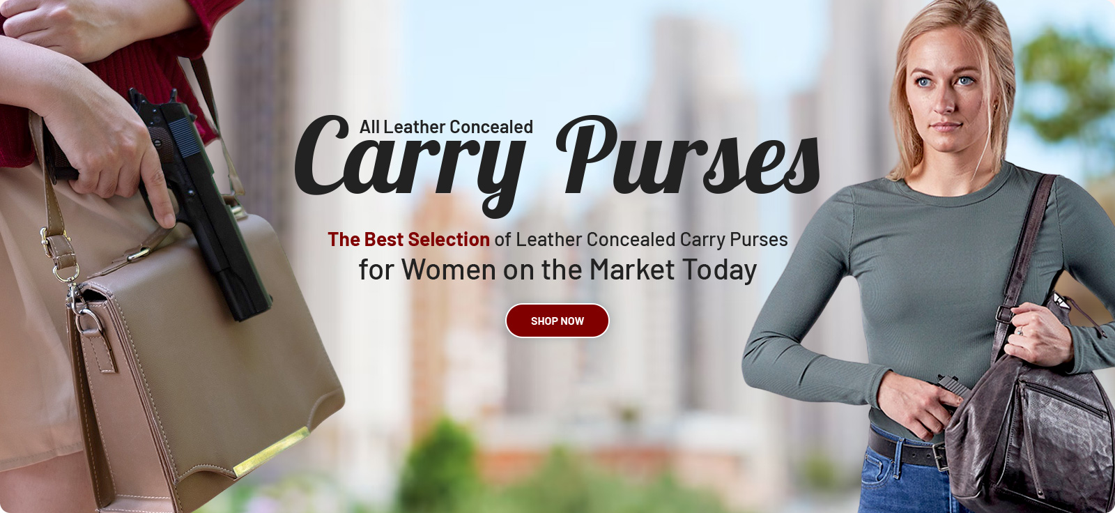 Conceal Carry Kailey Leather Purse Pack