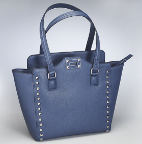 Blue Studded Concealed Carry Tote