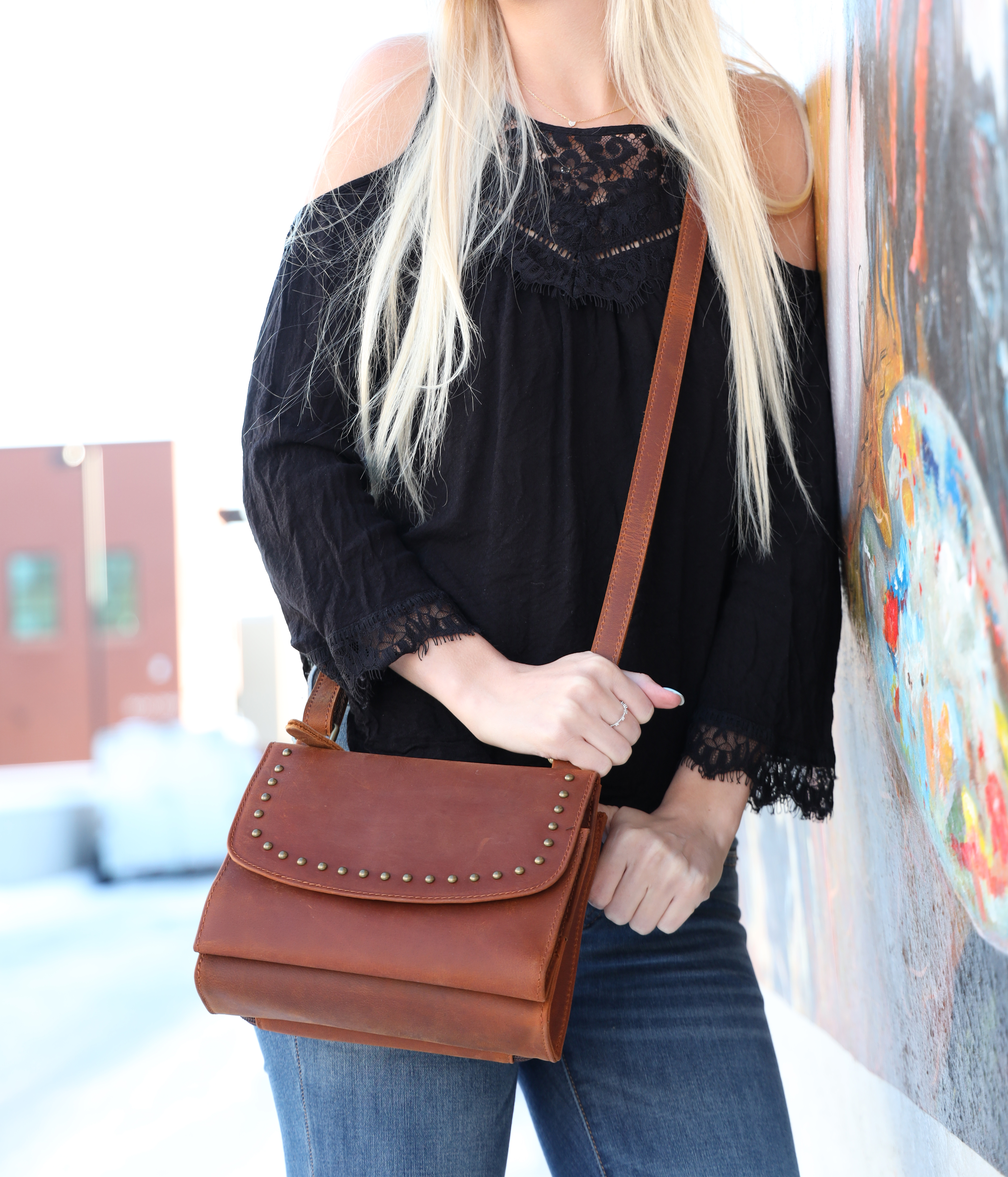 Raelynn Leather Crossbody Organizer