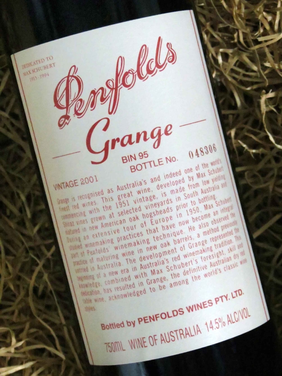 SOLD-OUT] Penfolds Grange 2001 - Melbourne Wine House