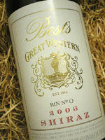 [SOLDOUT] Best's Great Western Bin 0 Shiraz 2001 Melbourne Wine House