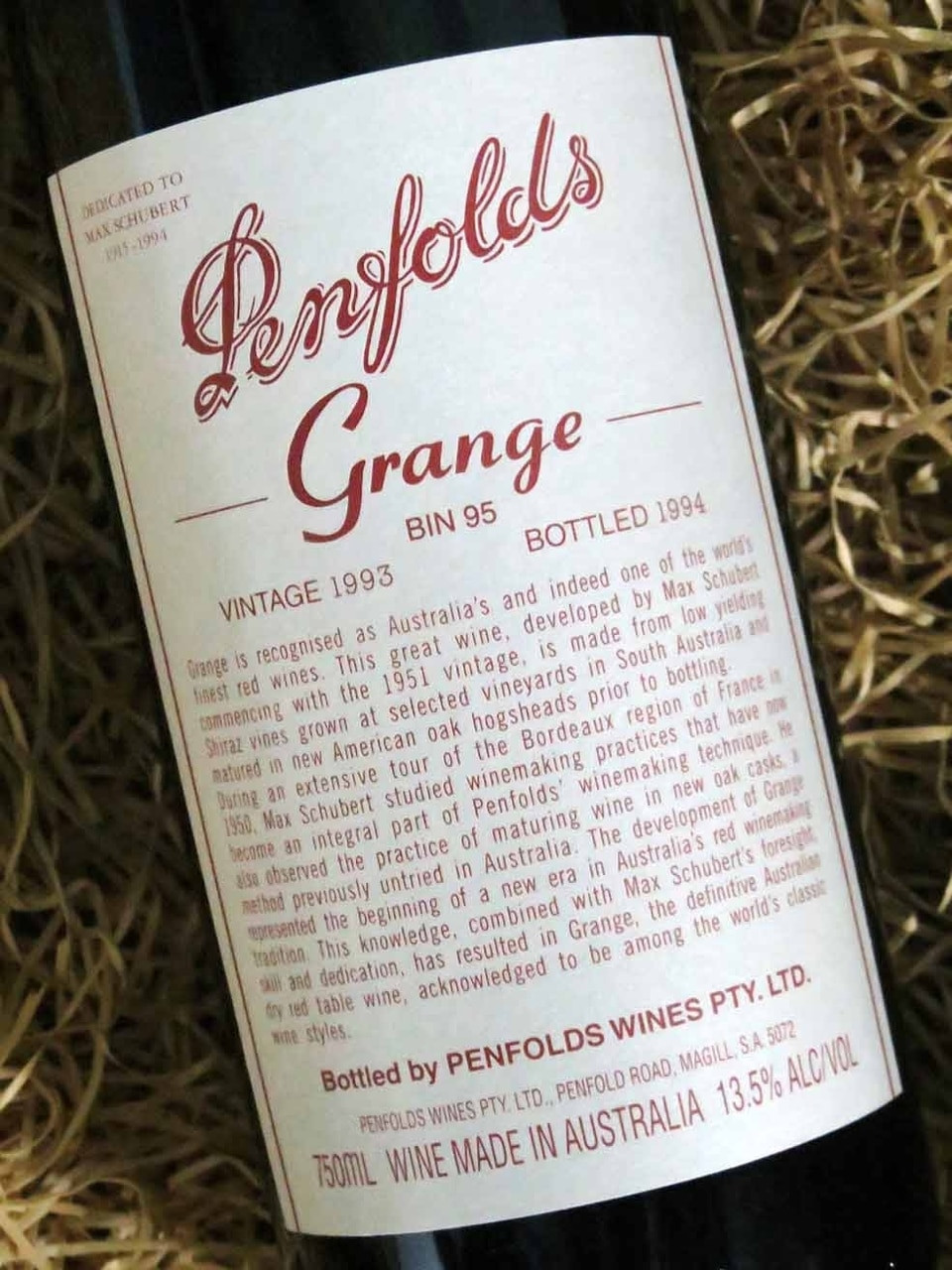 SOLD-OUT] Penfolds Grange 1993 (Minor Damaged Label