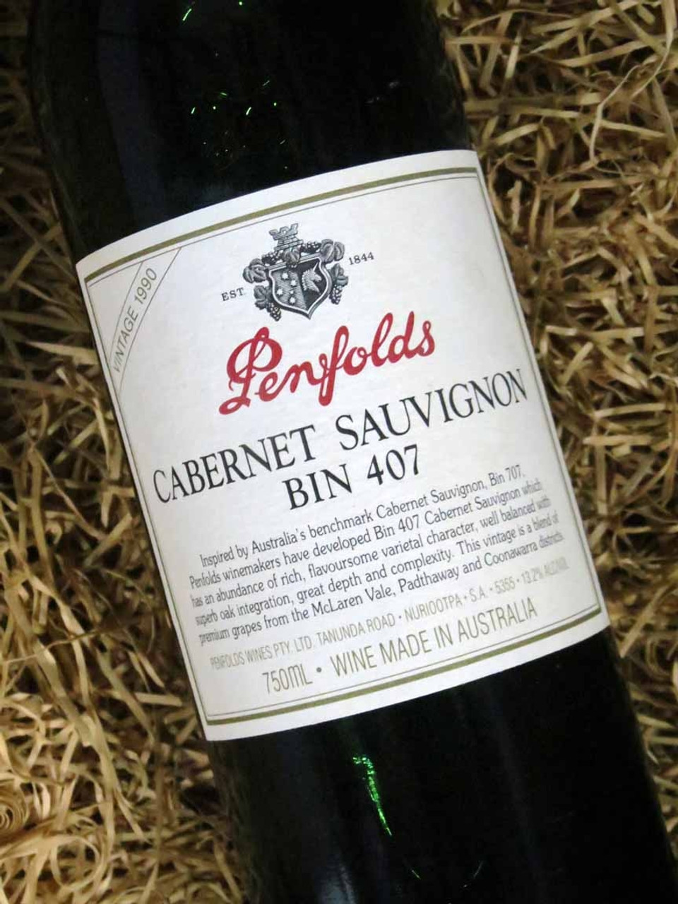 SOLD-OUT] Penfolds Bin 407 1990 (Minor Damaged Label) - Melbourne