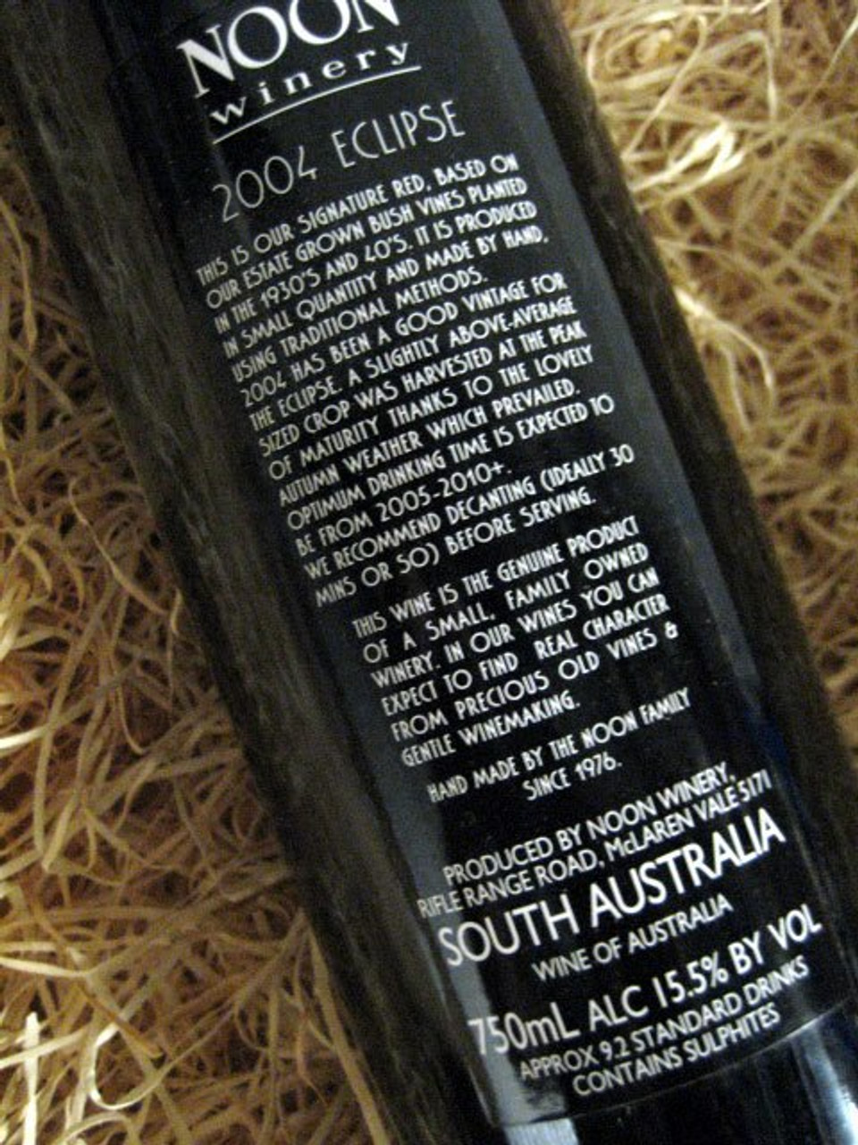 SOLD-OUT] Noon Winery Eclipse Grenache Shiraz 2004 - Melbourne