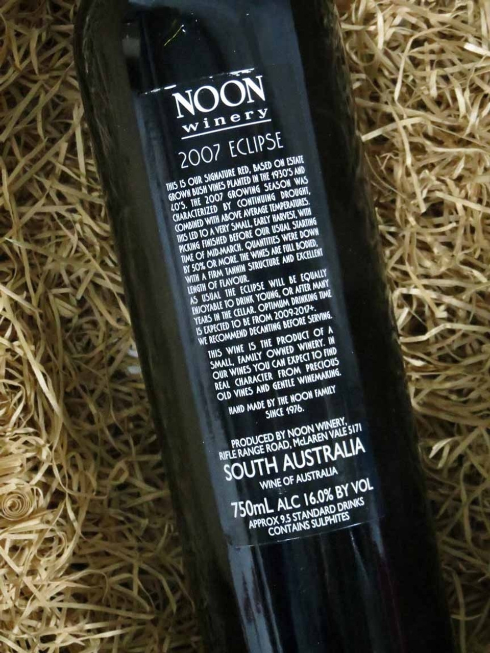 SOLD-OUT] Noon Winery Eclipse Grenache Shiraz 2007 - Melbourne