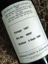 Hardys Vintage Port 1967 (Minor Damaged Label) (Medical Grads)