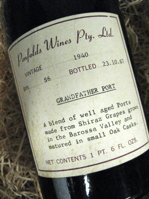 Penfolds Grandfather Vintage Port 1940 (Minor Damaged Label)