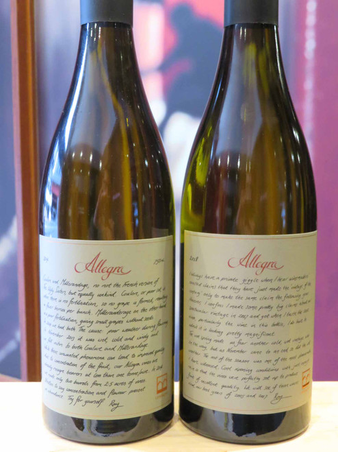 Lethbridge Allegra Chardonnay Aged Comparison