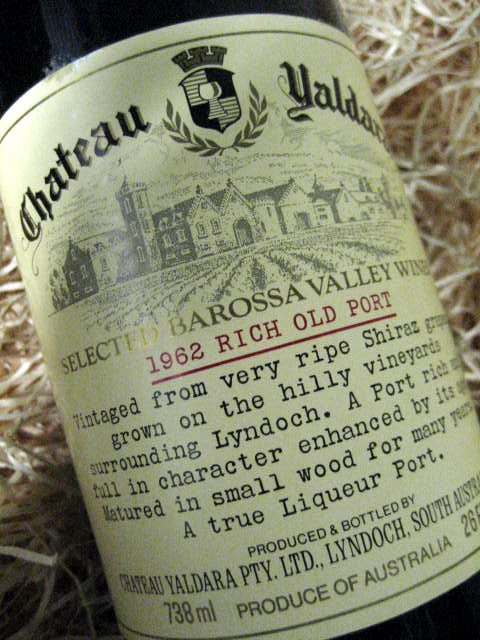 Chateau Yaldara Rich Old Port 1962 (Base of Neck Level)