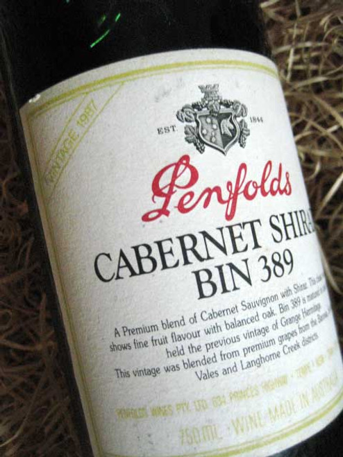 Penfolds Bin 389 1987 (Base of Neck Level) (Minor Damaged Label)