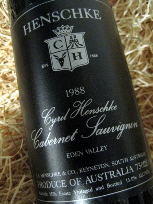 Henschke Cyril Henschke Cabernet Sauvignon 1988 (Base of Neck Level)