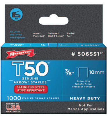 83538 T50 SS STAPLES 3/8"X.050 1-000/PACK