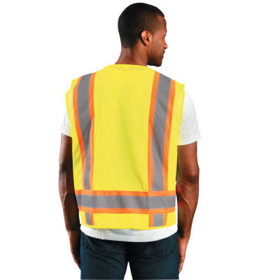 CL 2 VEST-MESH-2TONE-ZIP-8 POC-XL-Y