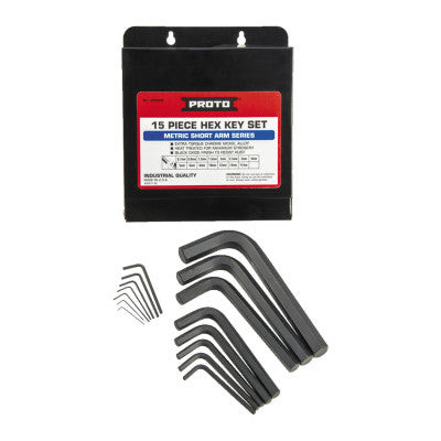 SET HEX KEY 15PC METRIC