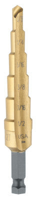 UNIBIT-2T 3/16"-1/2" STEP DRILL TIN