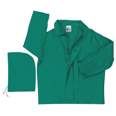 DOMINATOR .42MM PVC/NYLON JACKET W/DET HOOD GRN