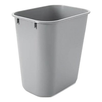 WASTEBASKET SMALL RECT 14QT/13L GRAY