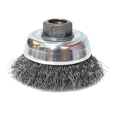 3" CRIMP WIRE CUP BRUSH.014" ST FILL 5/8"-11