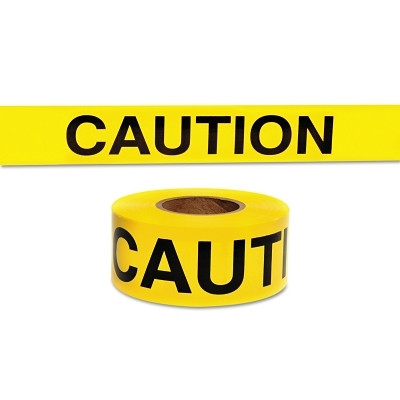 3"X1000' YELLOW W/BLACKCAUTION 4 MILL PE