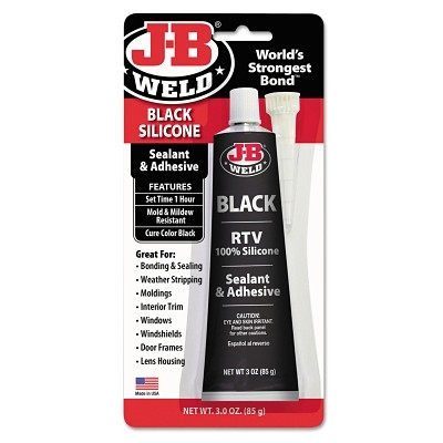 BLACK RTV- 3 OZ.