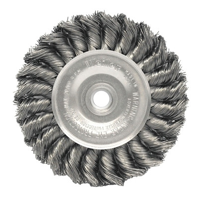 4"STD TWIST KNOT WIRE WHL .014"STL FILL 1/2"3/8"