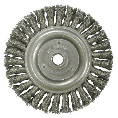 6"ER PASS WELD BRSH .023"STL WF 5/8"11