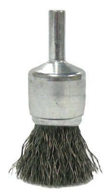 3/4" CRIMPED WIRE END BRUSH  .006" STEEL FILL