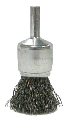 3/4" CRIMPED WIRE END BRUSH  .014" STEEL FILL