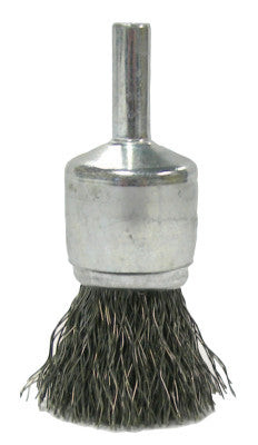 3/4" CRIMPED WIRE END BRUSH  .020" STEEL FILL