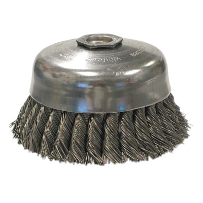 5"SINGLE ROW KNOT WIRE BRSH .023"STL FILL 5/8"11
