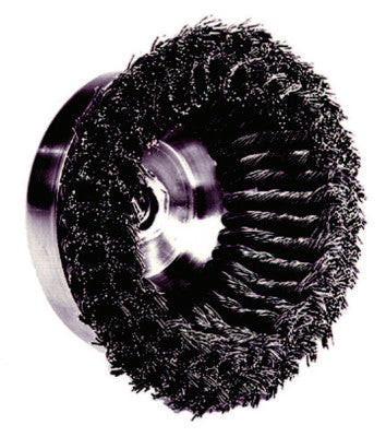 6"DOUBLE ROW KNOT WIRE BRSH .023"STL FILL 5/8"11