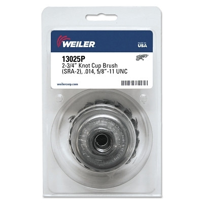 2-3/4" SINGLE ROW WIRE CUP BRUSH .014 WIRE