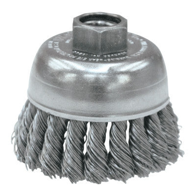 2-3/4"SINGLE ROW KNOT WIRE BRSH .020"STL 5/8"11