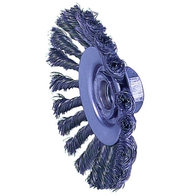 4-1/2" KNOT WIRE BEVEL BRUSH .014 5/8-11