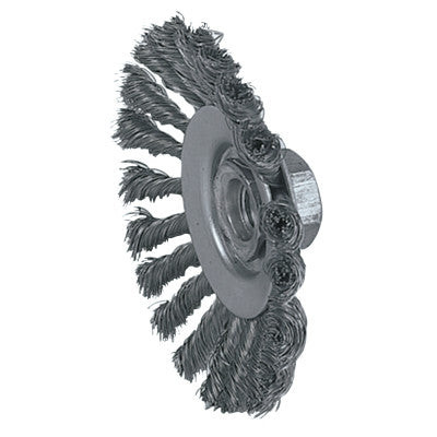 4-1/2" KNOT WIRE BEVEL BRUSH-.014SS-5/8"-11 A.H.