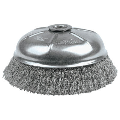 6" CRIMPWIRE CUP BRSH .020" SS FILL 5/8"-11 UNC