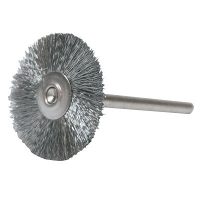 1" MINI WIRE WHEEL .005"STEEL FILL 1/8" STEM