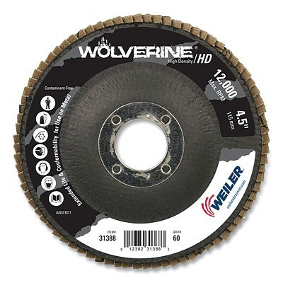 4-1/2" WOLV HD FLAP DISCFLAT 60Z 7/8 ARBOR HOLE