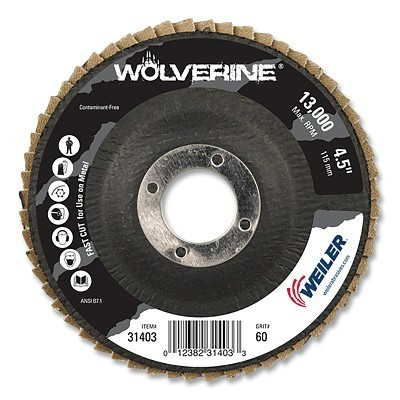 4-1/2" WOLV FLAP DISC  FLAT 60Z  7/8" ARBOR HOLE