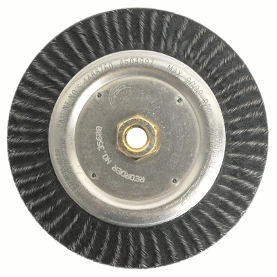 ROUGHNECK 7"POLY ENCAP WELD BRSH .020"STL 5/8"11