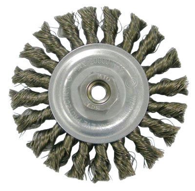 WOLV 4"KNOT WIRE WHL STAND TWIST .014"SS 5/8"11
