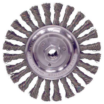 WOLV 6"KNOT WIRE WHL STDTWIST .025"STL 5/8"11