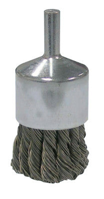 WOLV 1" KNOT WIREEND BRSH .014" STL FILL 1/4"