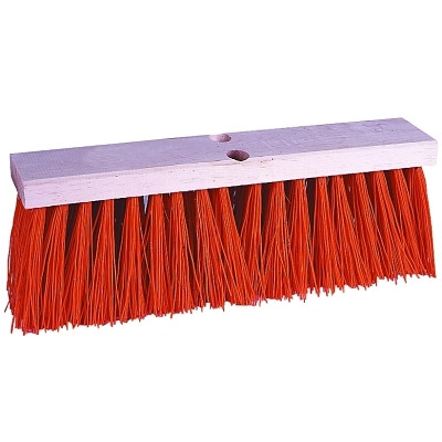 18" STREET BROOM 5-1/4"ORANGE POLY FILL